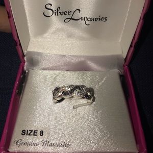 Ladies Genuine Marcasite Ring size 8